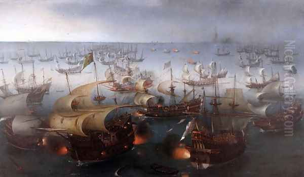 Battle between England and Spain 1588 - view 1