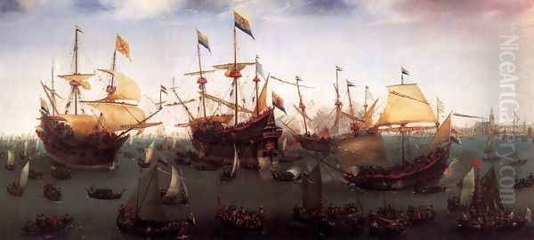 The Return in Amsterdam of the Second Expedition to the East Indies - view 1