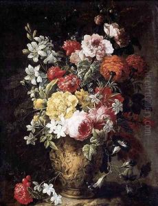 Flower Piece (1) by Gaspar-pieter The Younger Verbruggen