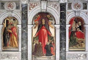 Triptych 1473 by Bartolomeo Vivarini