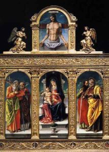 Virgin Enthroned with the Child on her Knee (polyptych) 1482 by Bartolomeo Vivarini
