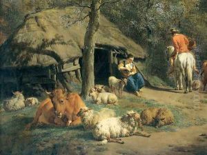 The Hut [detail #1] by Adriaen Van De Velde