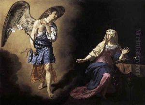 The Annunciation 1667 by Adriaen Van De Velde