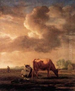 Cows on a Meadow by Adriaen Van De Velde