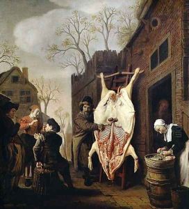 The Butchers Shop by Jan Victors