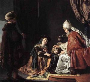 Hannah Giving Her Son Samuel to the Priest 1645 by Jan Victors