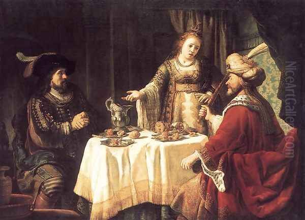 The Banquet of Esther and Ahasuerus 1640s by Jan Victors
