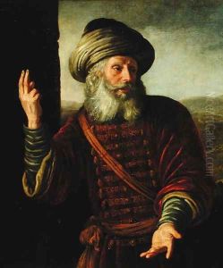 Portrait of an Old Man in an Extravagant Costume by Jan Victors
