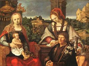 Madonna and Child with Mary Magdalene and a Donor by Lucas Van Leyden