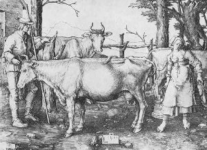 Milk-maid 1510 by Lucas Van Leyden