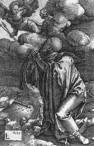 King David in Prayer 1520 by Lucas Van Leyden