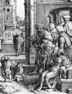 Virgil Suspended in a Basket 1525