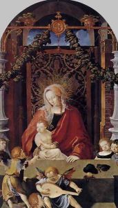 Virgin and Child with Angels c. 1520 by Lucas Van Leyden
