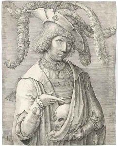 Young Man with a Skull (Holl. 174 I)