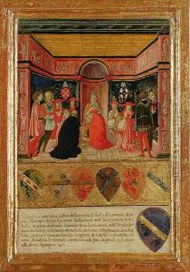 Pope Pius II (1405-64) Ordaining Cardinal Francesco Piccolomini Todeschi (1439-1503) 1460 by Lorenzo Di Pietro Vecchietta