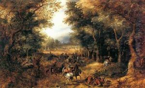 Forest Scene with Robbery