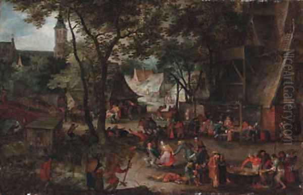 A village wedding, with peasants merrymaking - view 1