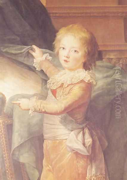 Marie-Antoinette and her Children, detail of Louis-Joseph-Xavier 1781-89 by Elisabeth Vigee-Lebrun