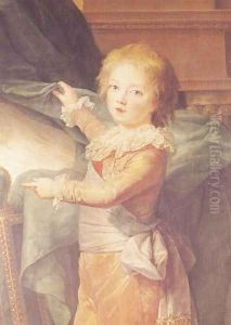 Marie-Antoinette and her Children, detail of Louis-Joseph-Xavier 1781-89