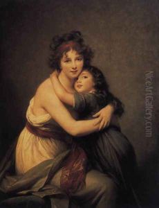 Self-Portrait with Her Daughter, Julie c. 1789