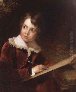 Young Boy Writing