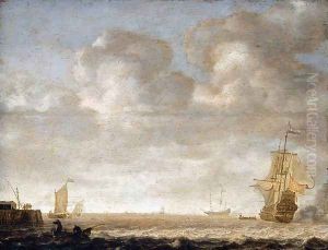 An Estuary Scene 1641-45 by Simon De Vlieger