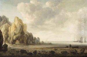 Estuary Scene 1620s by Simon De Vlieger