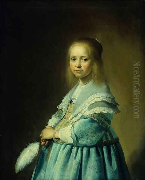 Portrait of a Girl Dressed in Blue by Johannes Cornelisz. Verspronck