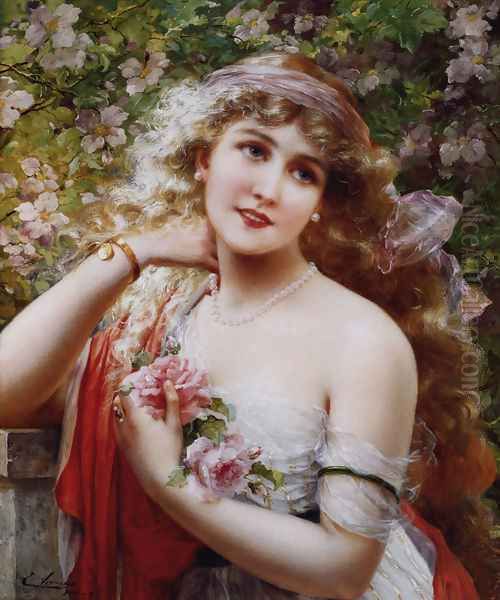 Young Lady With Roses - view 1