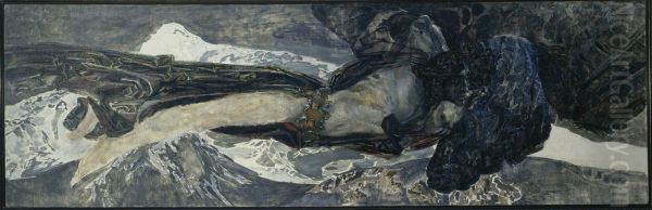 The Flying Demon, 1899 by Mikhail Aleksandrovich Vrubel