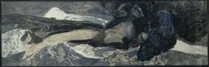 The Flying Demon, 1899 by Mikhail Aleksandrovich Vrubel