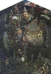 Bogatyr 1898 by Mikhail Aleksandrovich Vrubel