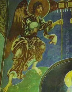Angel with Labara (1), 1884 by Mikhail Aleksandrovich Vrubel
