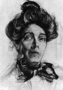 artist's wife Zabela Vrubel by Mikhail Aleksandrovich Vrubel