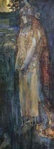 Nadezhda Zabela-Vrubel as Princess Volkhova, 1898 by Mikhail Aleksandrovich Vrubel