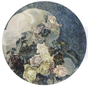Roses and Orchids, 1894 by Mikhail Aleksandrovich Vrubel