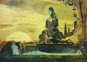 Pieta, 1887 by Mikhail Aleksandrovich Vrubel