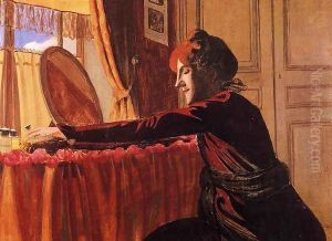 Madame Felix Vallotton at Her Dressing Table by Felix Edouard Vallotton