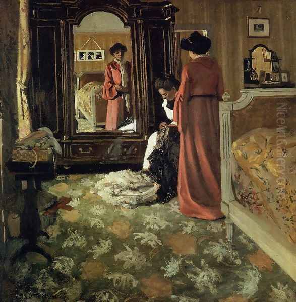 Interior, Bedroom with Two Figures - view 1
