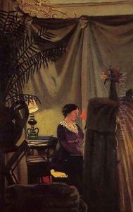 Gabrielle Vallotton at the Piano by Felix Edouard Vallotton