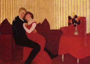 The Lie by Felix Edouard Vallotton