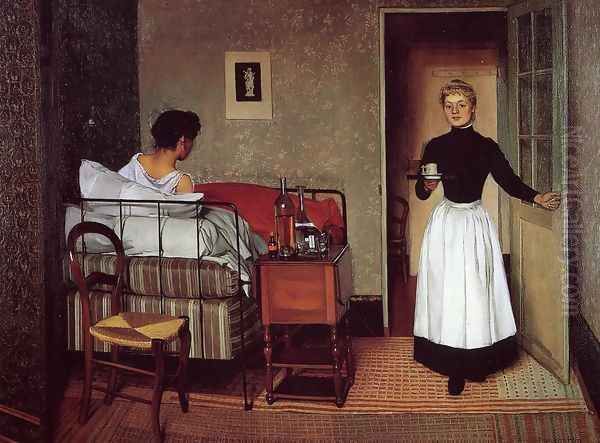 The Sick Girl by Felix Edouard Vallotton