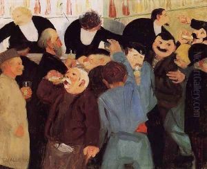 The Bistro by Felix Edouard Vallotton