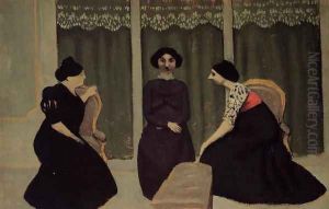 Gossip by Felix Edouard Vallotton