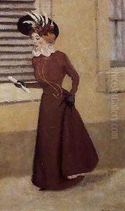 Woman with a Plumed Hat by Felix Edouard Vallotton