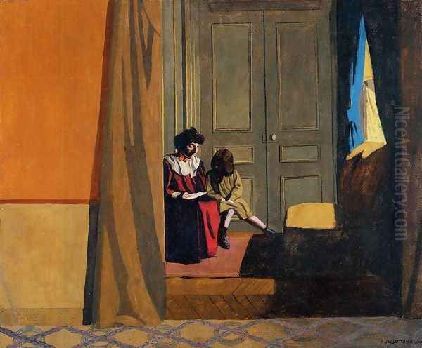 Woman Reading to a Little Girl - view 1