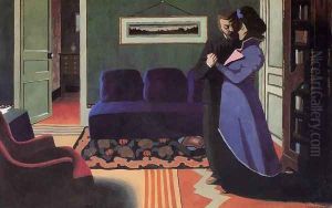 The Visit by Felix Edouard Vallotton