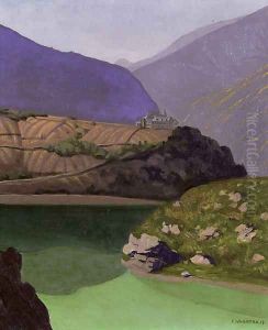 Lac de Geronde à Sierre, 1919 Lac de Geronde à Sierre, 1919
