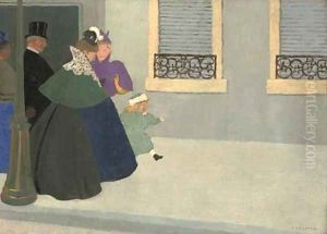 En promenade by Felix Edouard Vallotton