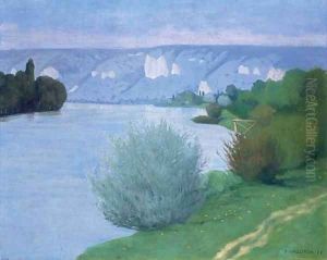 La Seine pres des Andelys by Felix Edouard Vallotton